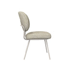 Eetkamerstoel Singapore - Naturel - Royal Boucle - Taupe Metalen Frame