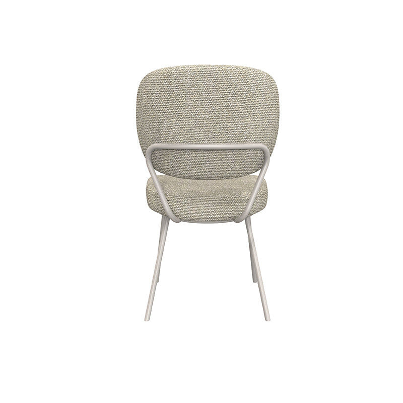 Eetkamerstoel Singapore - Naturel - Royal Boucle - Taupe Metalen Frame
