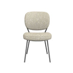 Eetkamerstoel Singapore - Naturel - Royal Boucle - Zwart Metalen Frame