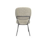 Eetkamerstoel Singapore - Naturel - Royal Boucle - Zwart Metalen Frame