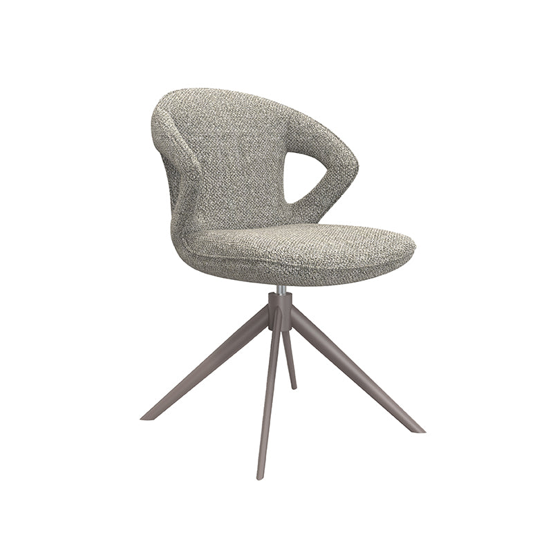 Eetkamerstoel Zurich - Mushroom - Royal Boucle - Brons Metalen Frame