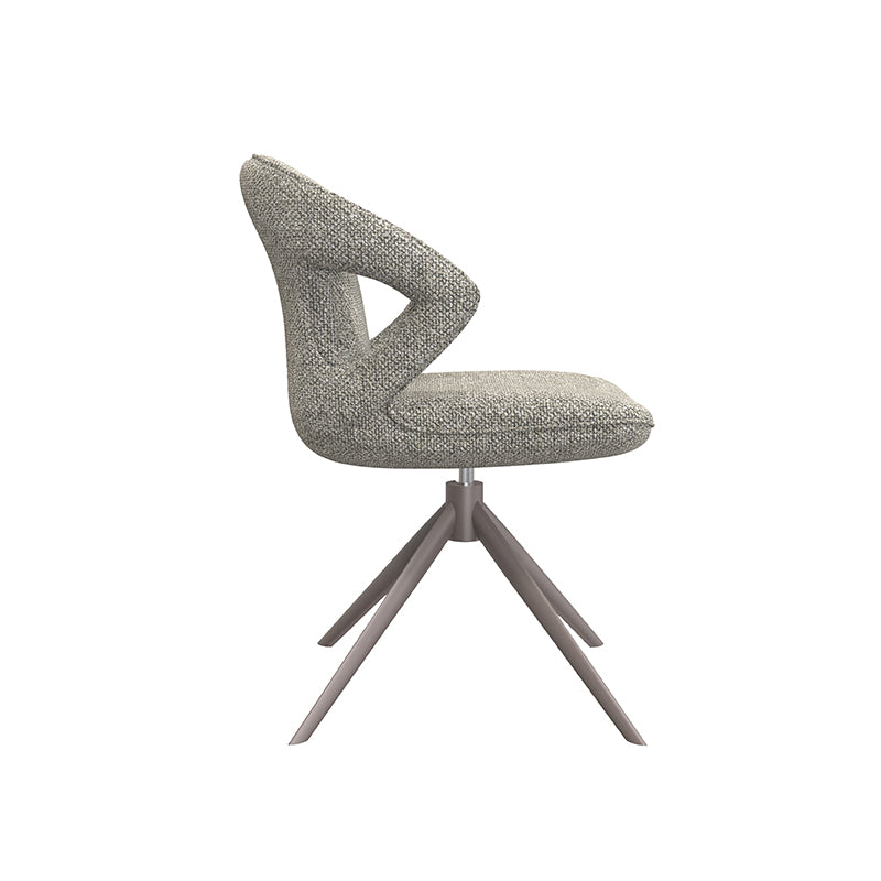 Eetkamerstoel Zurich - Mushroom - Royal Boucle - Brons Metalen Frame
