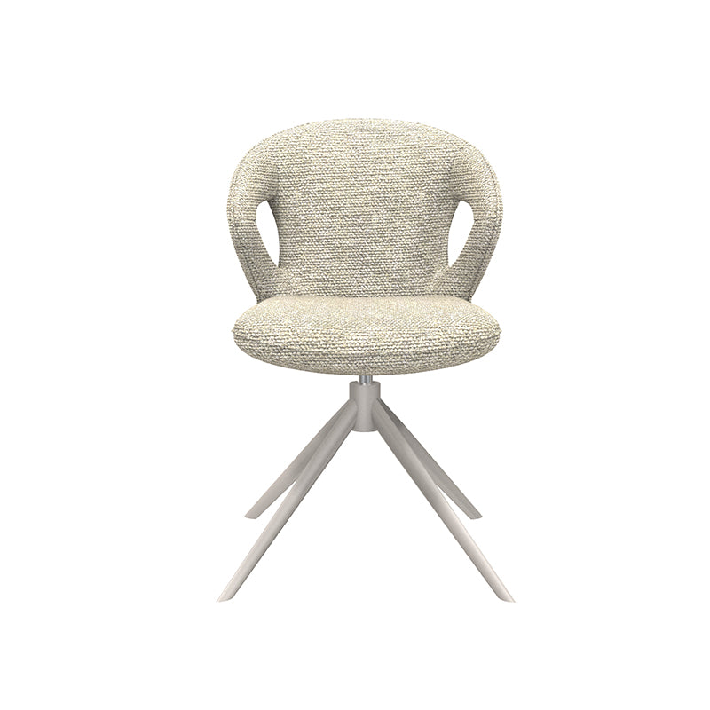 Eetkamerstoel Zurich - Naturel - Royal Boucle - Taupe Metalen Frame