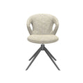 Eetkamerstoel Zurich - Naturel - Royal Boucle - Zwart Metalen Frame