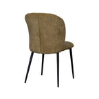 Eetkamerstoel Vino - Mustard - Elite - Zwart Metalen Frame