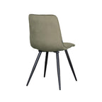 Eetkamerstoel Bistro - Hunter - Fluweel - Zwart Metalen Frame