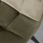 Eetkamerstoel Bistro - Hunter - Velvet - Zwart Metalen Frame