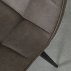 Eetkamerstoel Bistro - Antraciet - Micro Suede - Zwart Metalen Frame