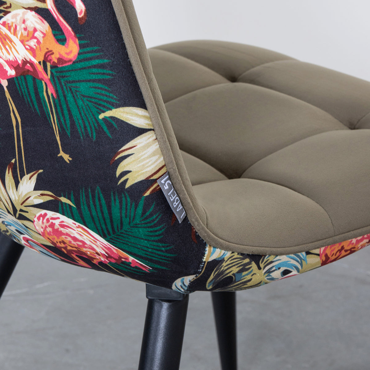 Eetkamerstoel Bistro - Hunter - Fluweel - Zwart Metalen Frame