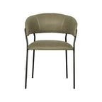 Eetkamerstoel Luuk - Moss - Micro Suede - Zwart Metalen Frame