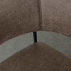 Eetkamerstoel Luuk - Taupe - Micro Suede - Zwart Metalen Frame