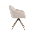 Eetkamerstoel Fiby - Naturel - Elite - Taupe Metalen Frame