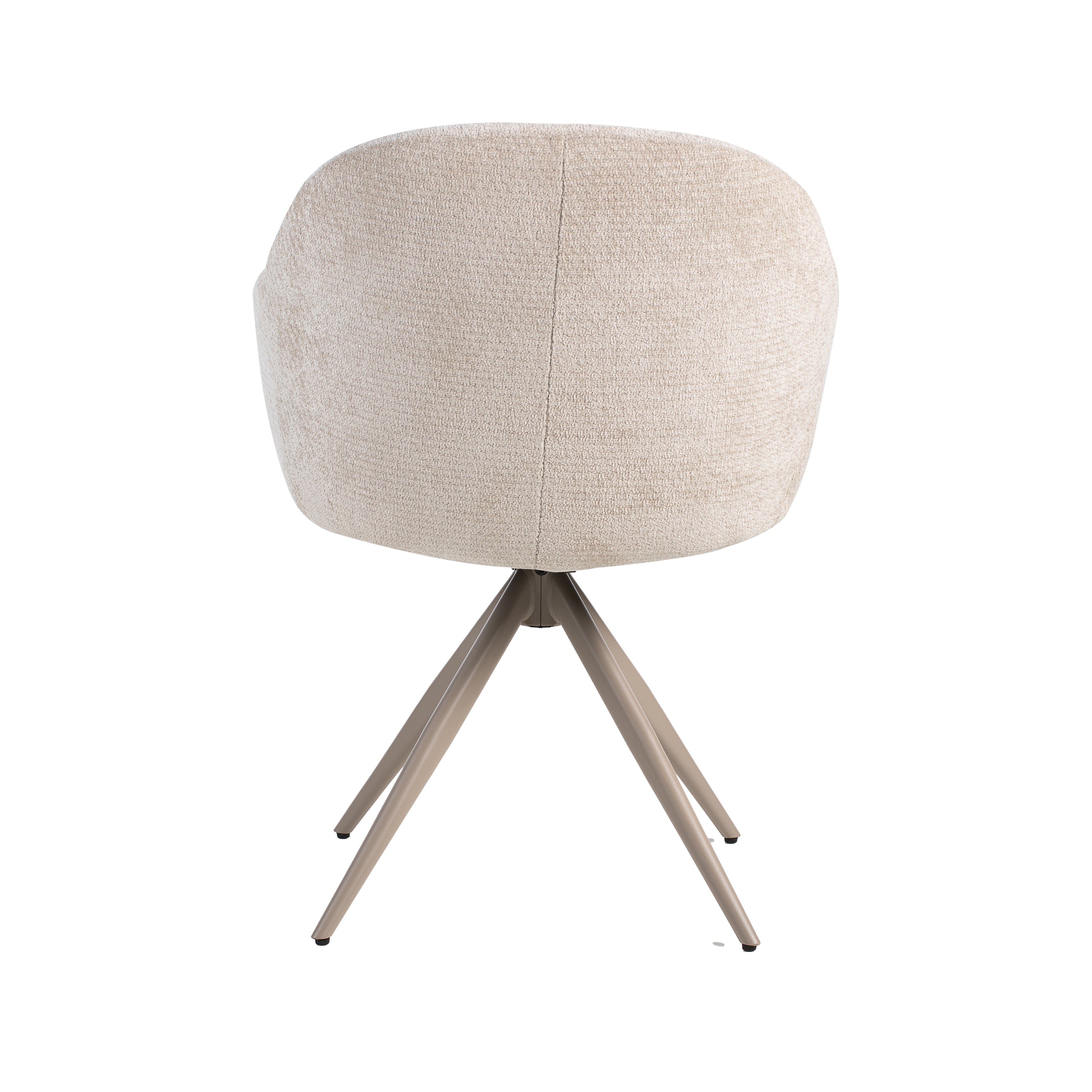 Eetkamerstoel Fiby - Naturel - Elite - Taupe Metalen Frame