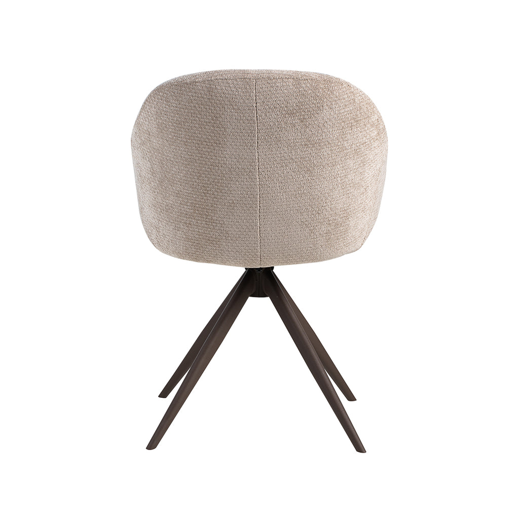 Eetkamerstoel Fiby - Clay - Chenille - Brons Metalen Frame