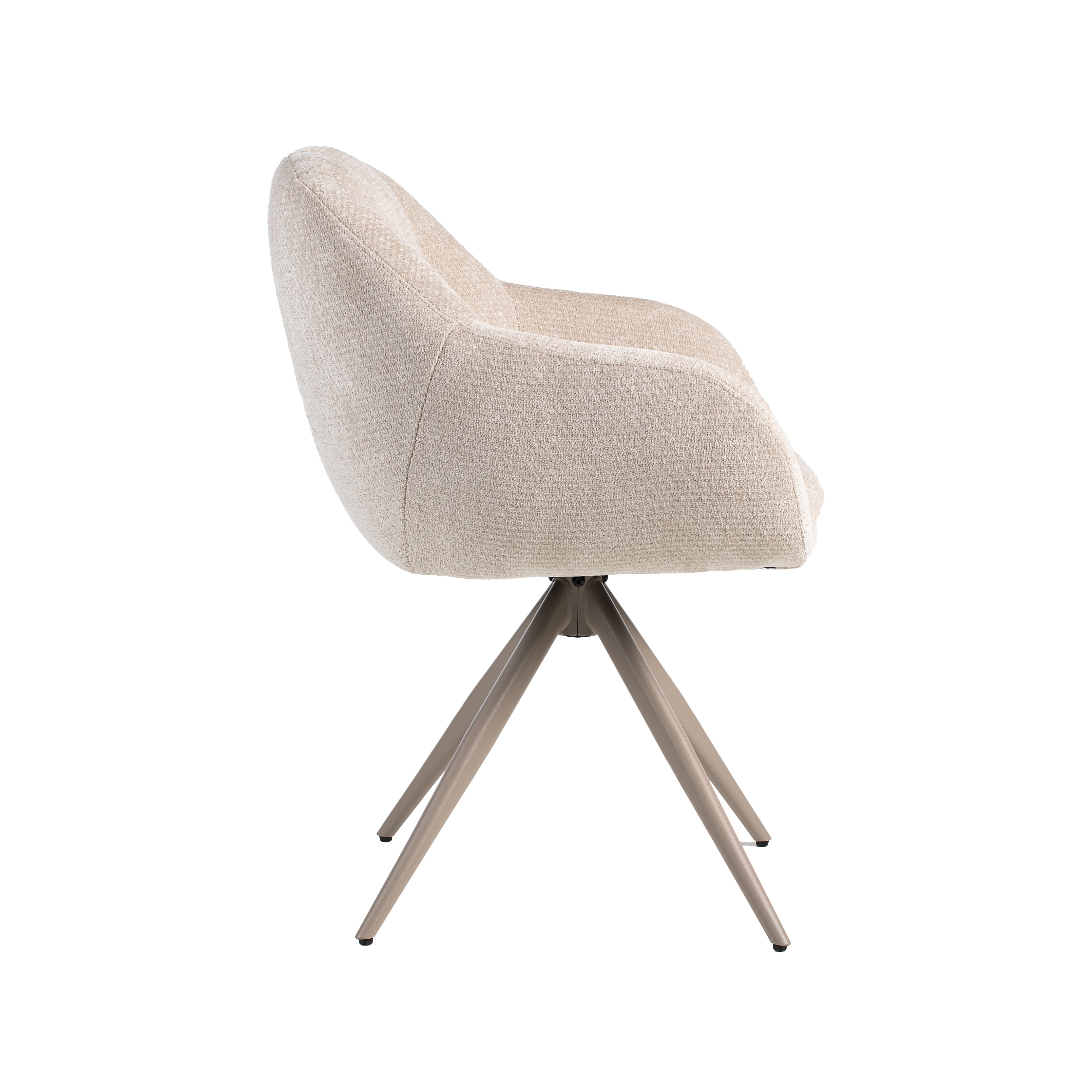 Eetkamerstoel Esma - Naturel - Elite - Taupe Metalen Frame