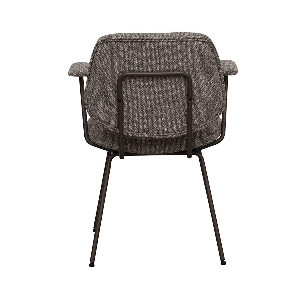 Eetkamerstoel Loreto - Mushroom - Royal Boucle - Brons Metalen Frame