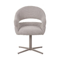 Eetkamerstoel Donna - Naturel - Royal Boucle - Taupe Metalen Frame