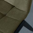 Eetkamerstoel Noor - Moss - Micro Suede - Zwart Metalen Frame