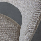 Eetkamerstoel Sakura - Naturel - Boucle - Zwart Metalen Frame