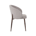 Eetkamerstoel Yuki - Naturel - Boucle - Walnoot Houten Frame