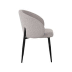 Eetkamerstoel Yuki - Naturel - Royal Boucle - Taupe Metalen Frame