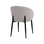 Eetkamerstoel Yuki - Naturel - Royal Boucle - Taupe Metalen Frame