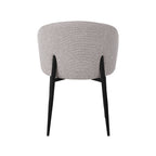 Eetkamerstoel Yuki - Naturel - Royal Boucle - Taupe Metalen Frame
