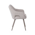 Eetkamerstoel Stan - Naturel - - Taupe Metalen Frame