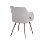 Eetkamerstoel Stan - Naturel - - Taupe Metalen Frame