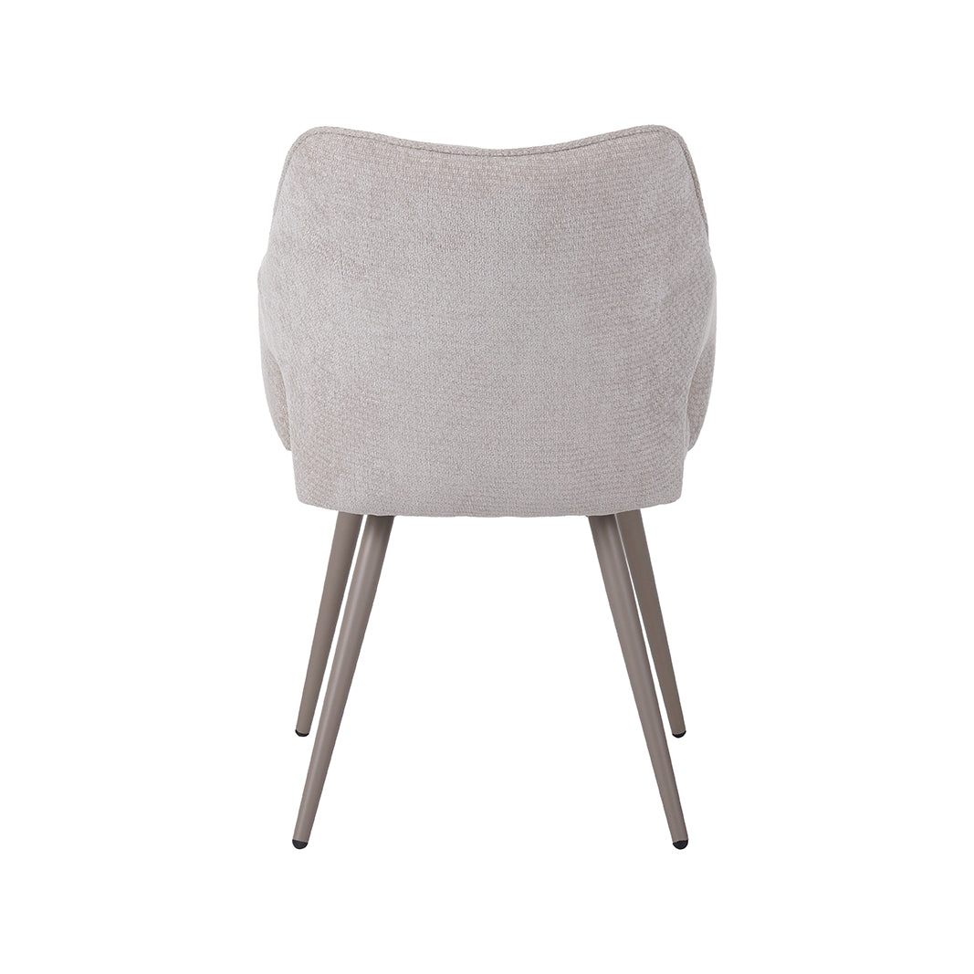 Eetkamerstoel Stan - Naturel - Elite - Taupe Metalen Frame