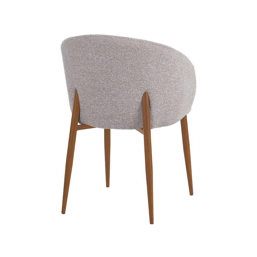 Eetkamerstoel Yuki - Naturel - Royal Boucle - Naturel Houtlook Frame