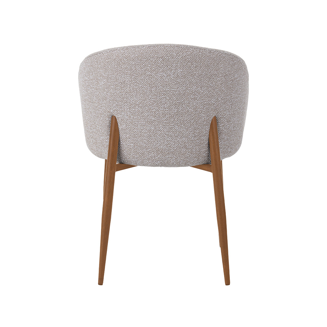 Eetkamerstoel Yuki - Naturel - Royal Boucle - Naturel Houtlook Frame