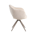 Eetkamerstoel Lela - Naturel - Elite - Taupe Metalen Frame