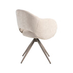 Eetkamerstoel Lela - Naturel - Elite - Taupe Metalen Frame