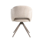 Eetkamerstoel Lela - Naturel - Elite - Taupe Metalen Frame