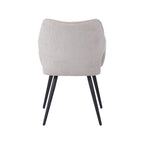Eetkamerstoel Stan - Naturel - Elite - Zwart Metalen Frame