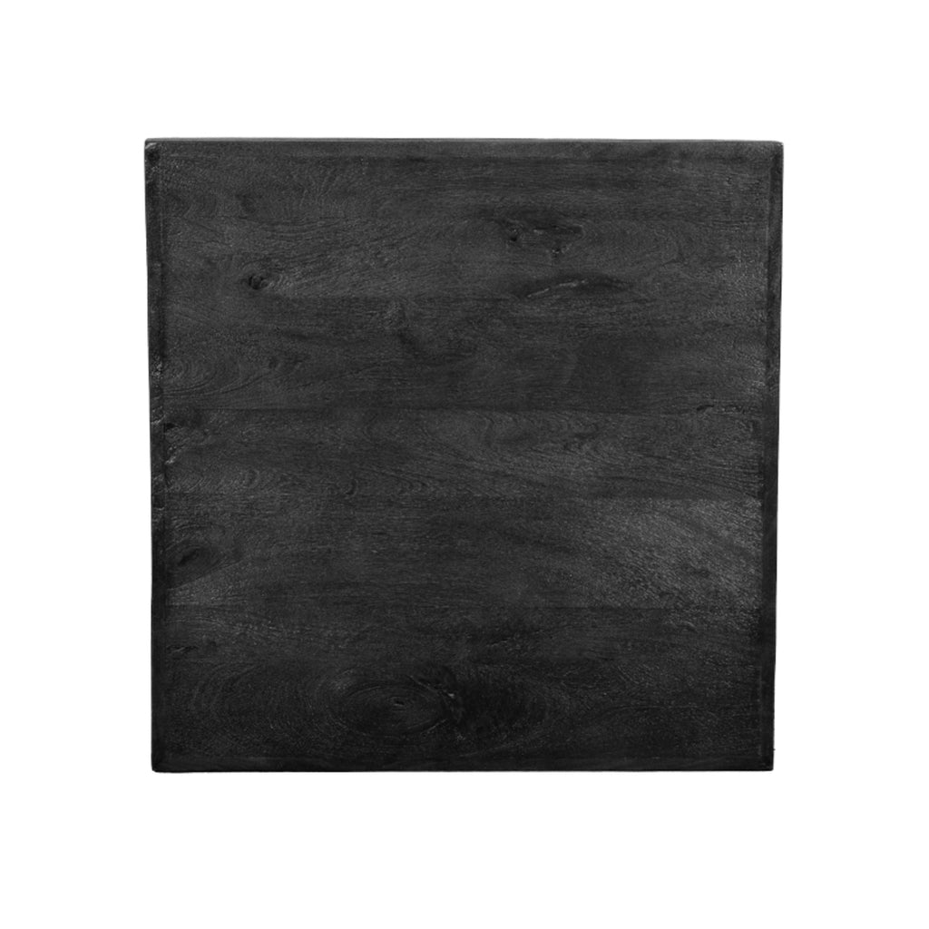 Eetkamerstoel Tafelblad Straight Edge - Zwart - Mangohout - 70 cm Straight
