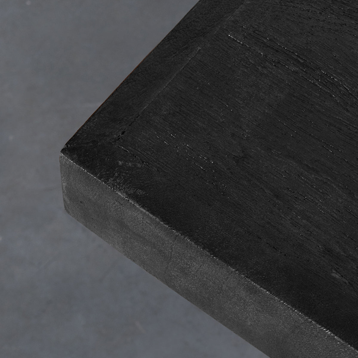 Eetkamerstoel Tafelblad Straight Edge - Zwart - Mangohout - 70 cm Straight