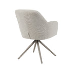 Eetkamerstoel Sayuri - Naturel - Boucle - Taupe Metalen Frame