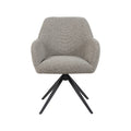 Eetkamerstoel Sayuri - Mushroom - Royal Boucle - Zwart Metalen Frame