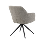 Eetkamerstoel Sayuri - Mushroom - Royal Boucle - Zwart Metalen Frame