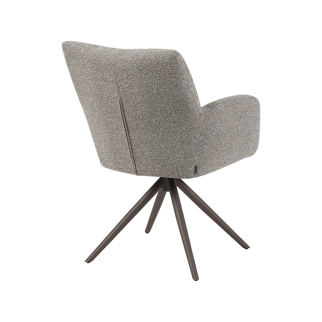 Eetkamerstoel Padua - Mushroom - Royal Boucle - Brons Metalen Frame