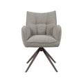 Eetkamerstoel Amalfi - Mushroom - Royal Boucle - Brons Metalen Frame