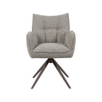 Eetkamerstoel Amalfi - Mushroom - Royal Boucle - Brons Metalen Frame