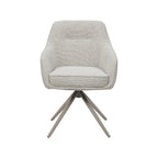 Eetkamerstoel Akira - Naturel - - Taupe Metalen Frame