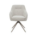 Eetkamerstoel Akira - Naturel - Royal Boucle - Taupe Metalen Frame