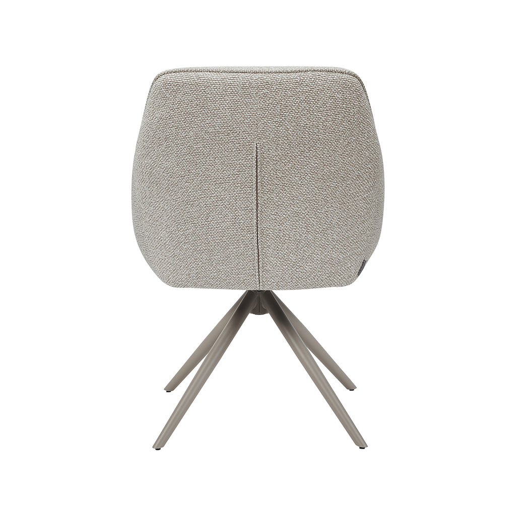 Eetkamerstoel Akira - Naturel - Boucle - Taupe Metalen Frame