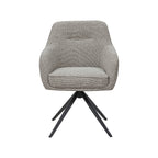 Eetkamerstoel Akira - Mushroom - Royal Boucle - Zwart Metalen Frame