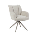 Eetkamerstoel Padua - Naturel - - Taupe Metalen Frame