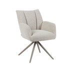 Eetkamerstoel Padua - Naturel - - Taupe Metalen Frame